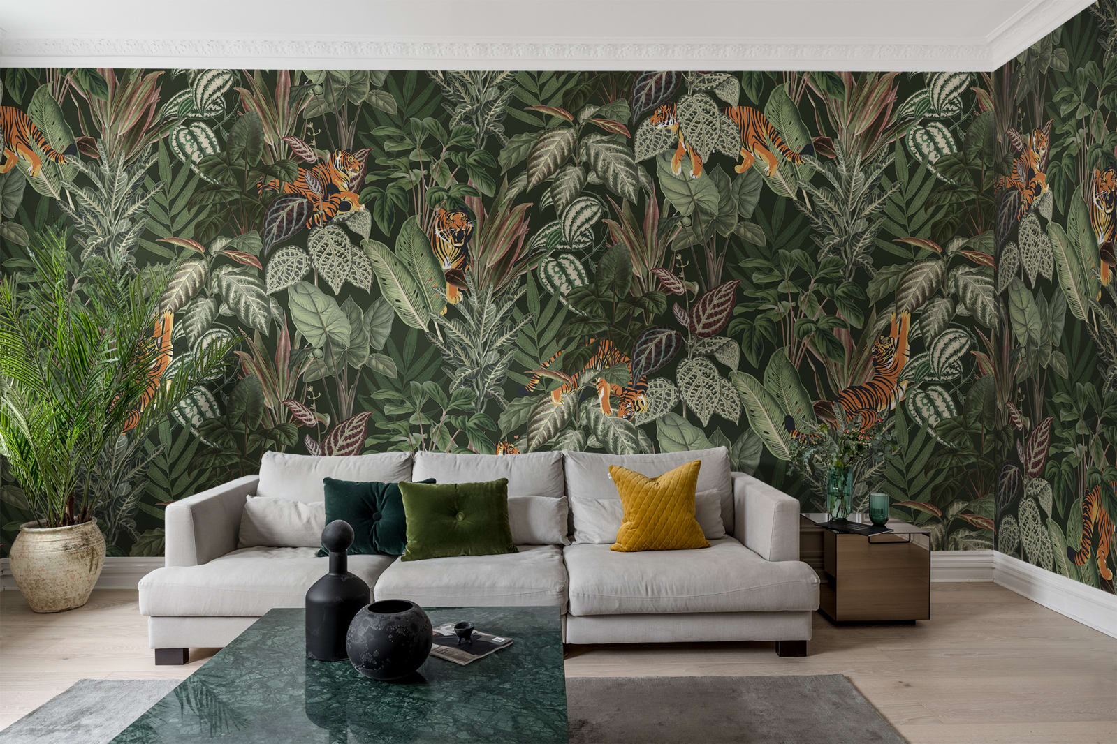 3D Mischievous Tigers, Lush, Rebel Walls 5