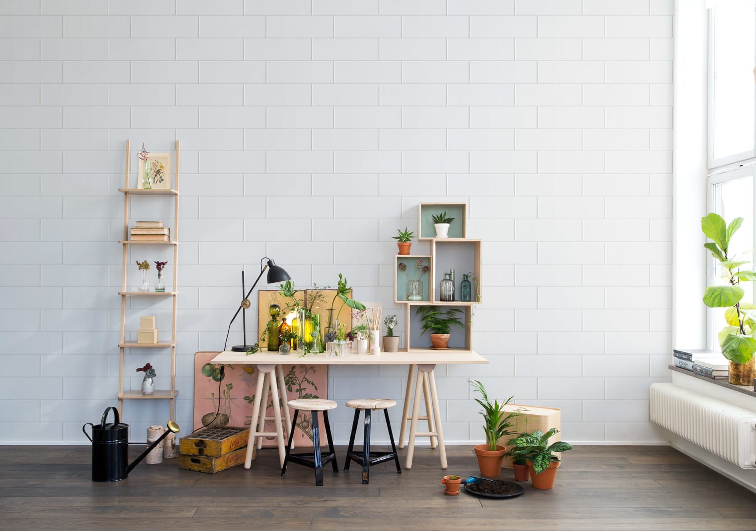 Oblong Tiles, White, Rebel Walls 3