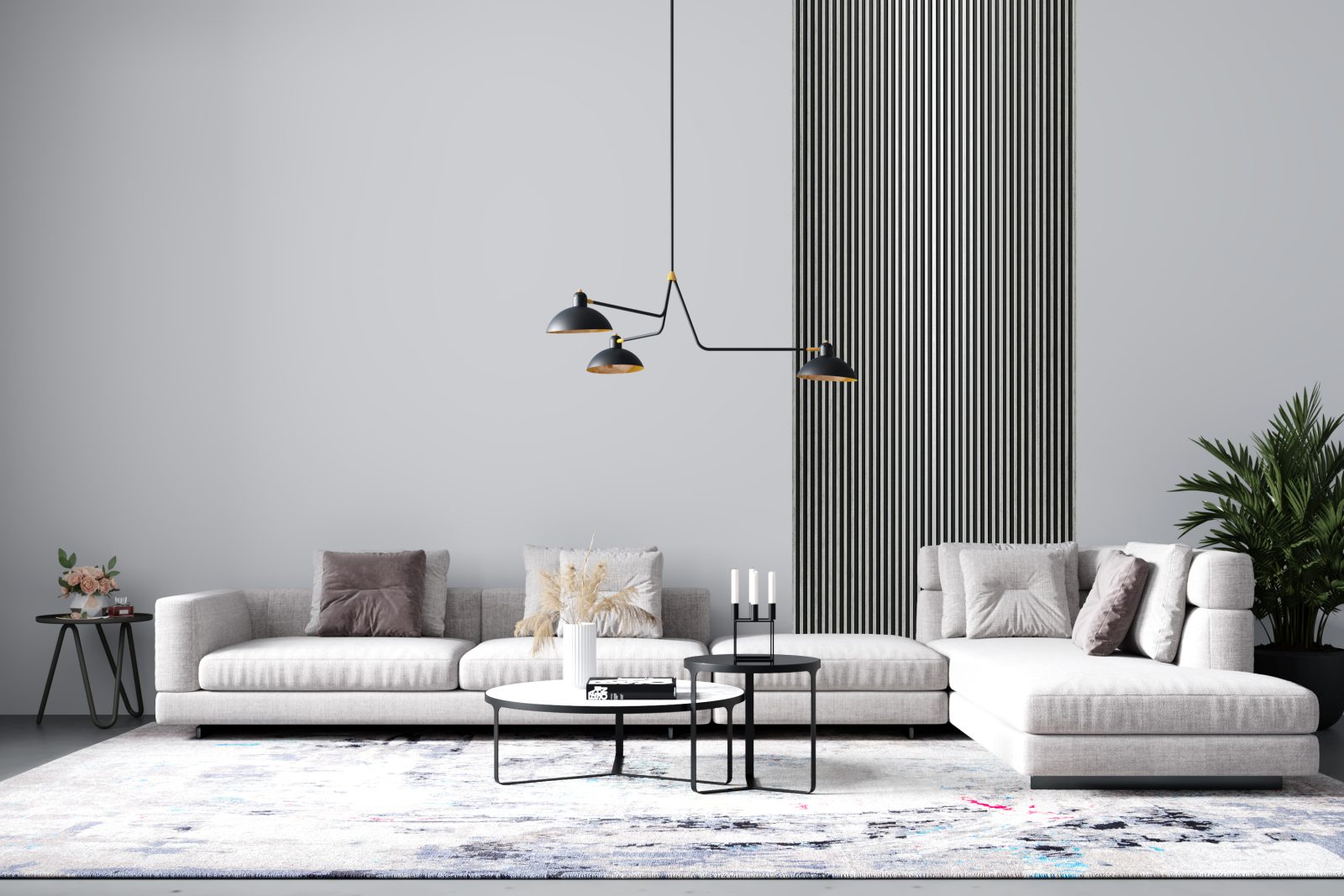 Riflaj decorativ 3D Asti, Silver, 270x12.2cm, Lamelio 6