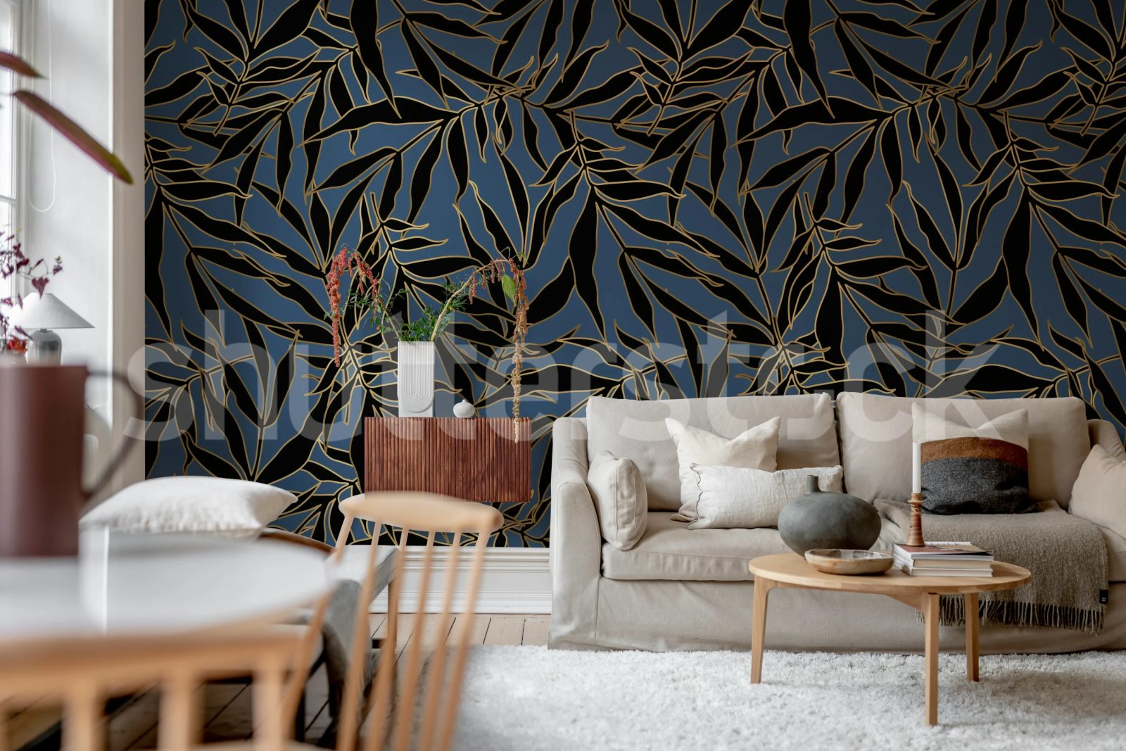 Bold Leaves, Blue, Rebel Walls 2