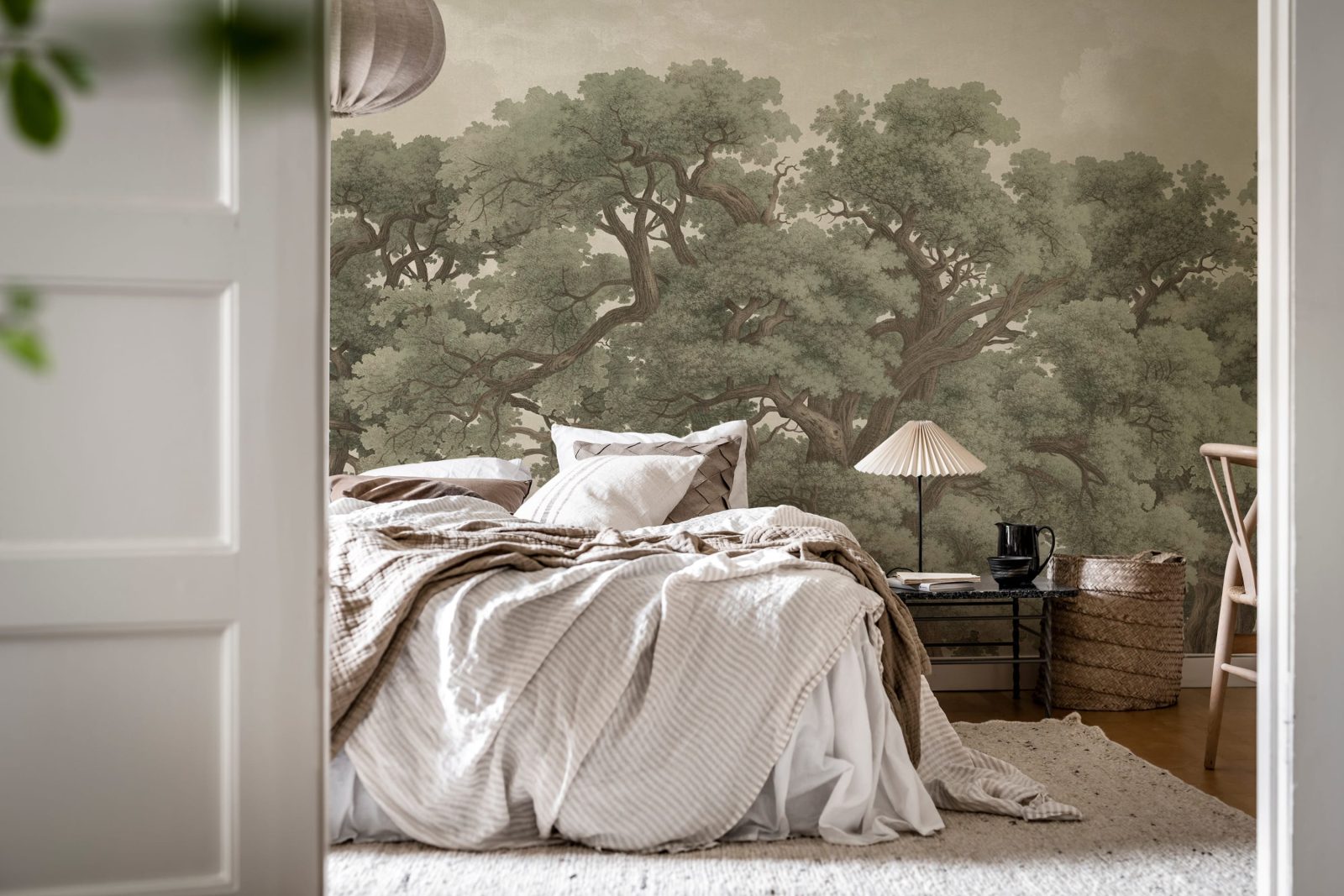 Vintage Oaks, Green, Rebel Walls 2