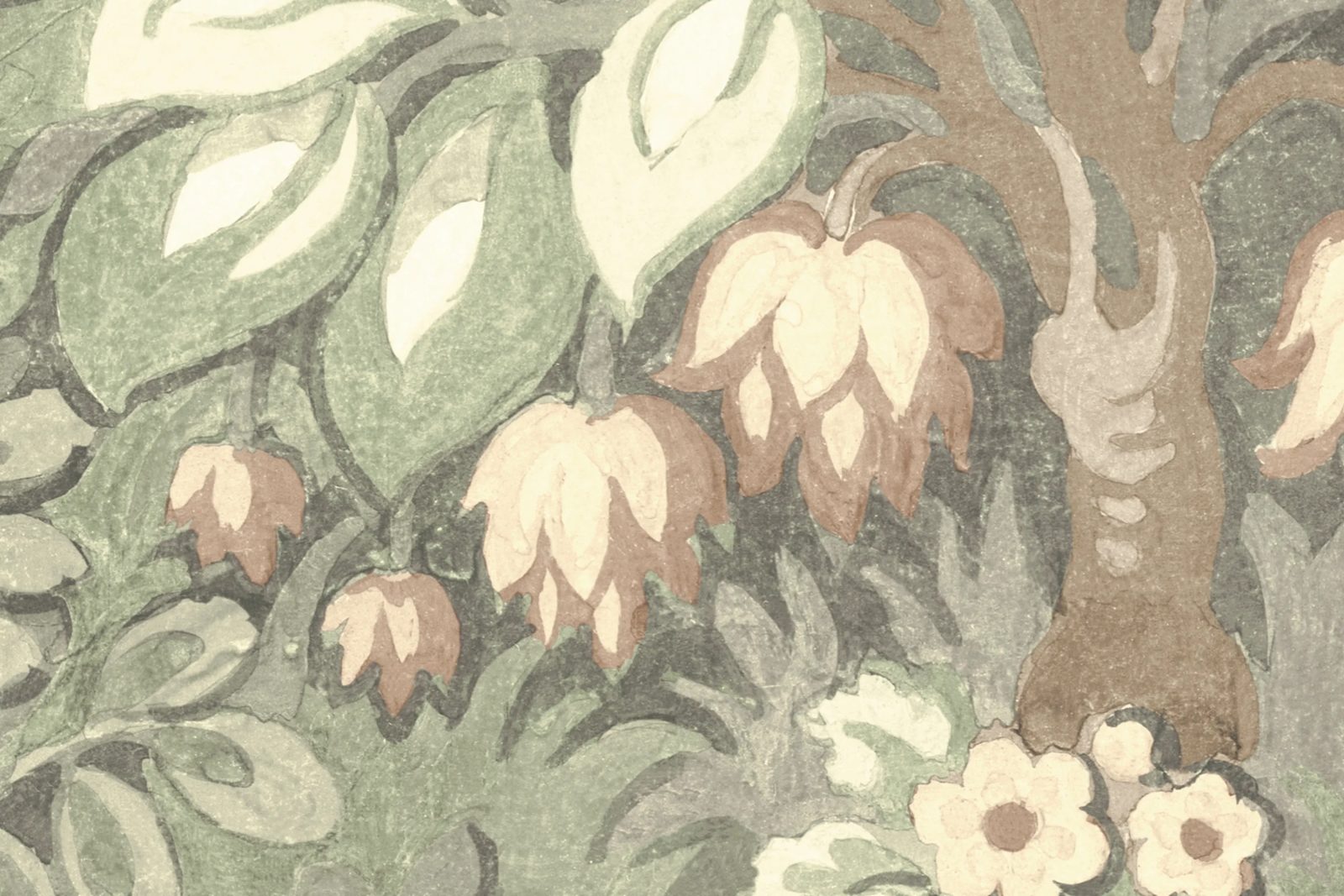 Flower Tree, Light Green, Rebel Walls 4