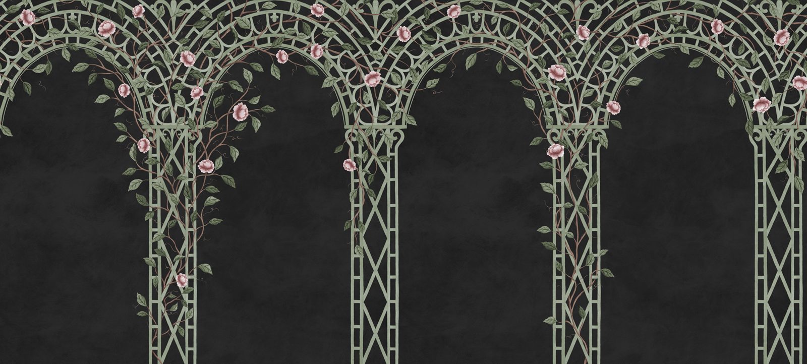 Poetic Trellis, Black, Rebel Walls