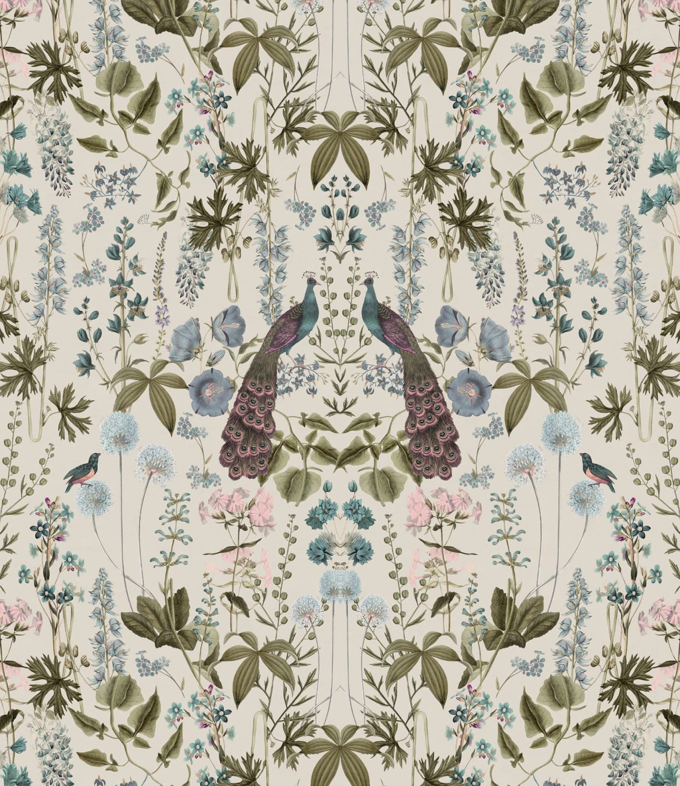 Peacock Garden, Beige, Rebel Walls