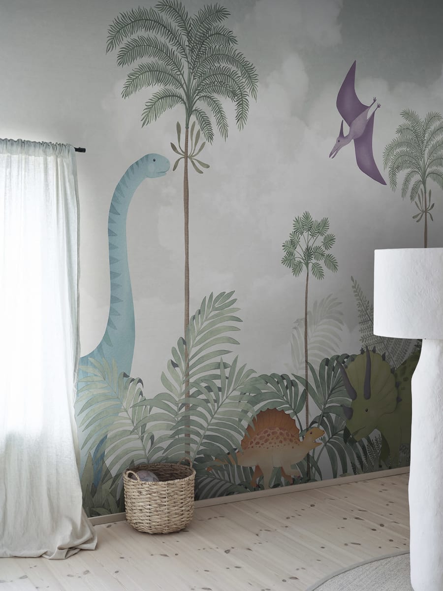 Dinosaur World, Light Green, Rebel Walls 3