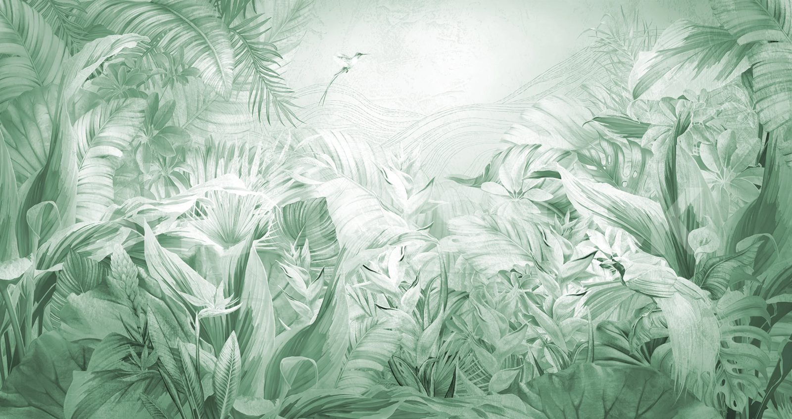 Jungle Plants, Green, Rebel Walls
