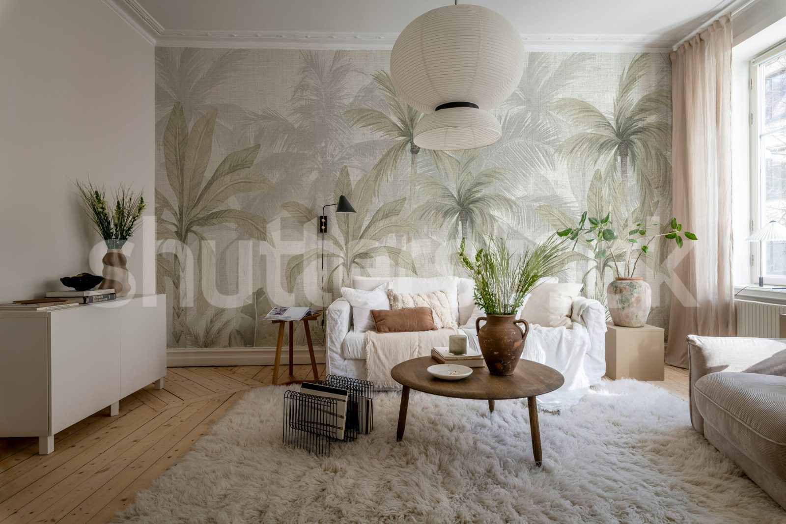 Jungle Canvas, Soft Green, Rebel Walls 2
