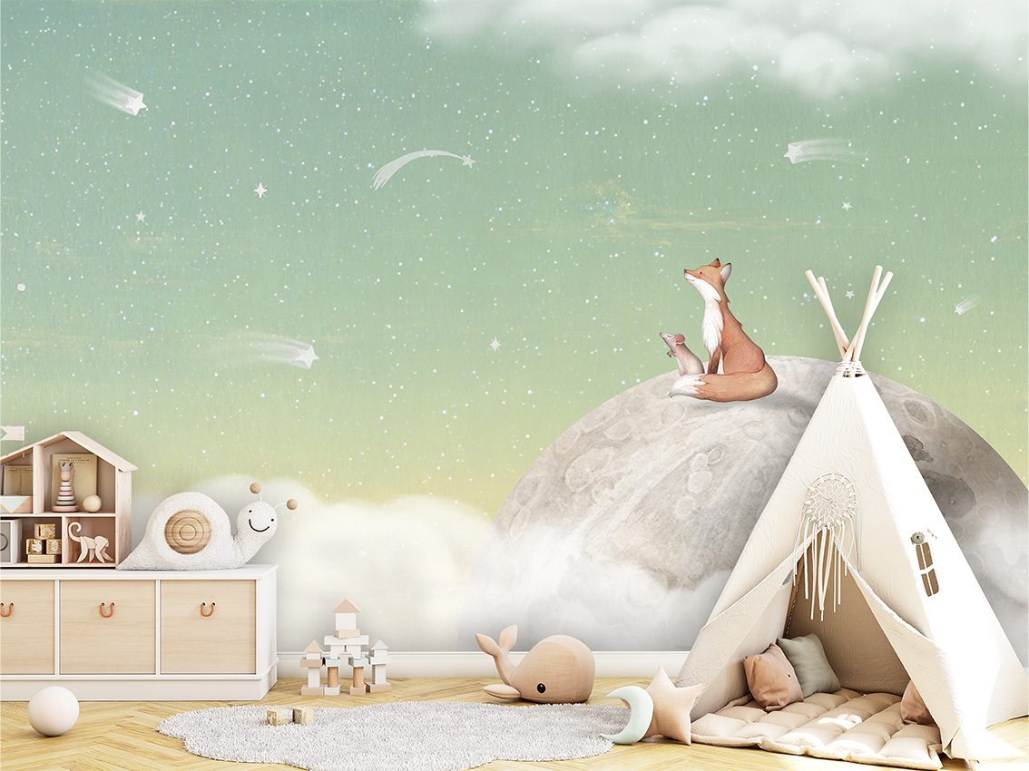 Fox on the Moon - Green, Oliver Robins 5