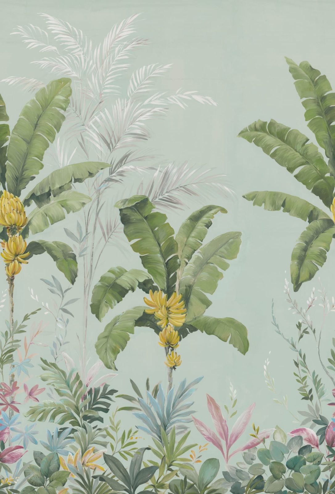 Banana Tree Jungle, Light Blue, Rebel Walls