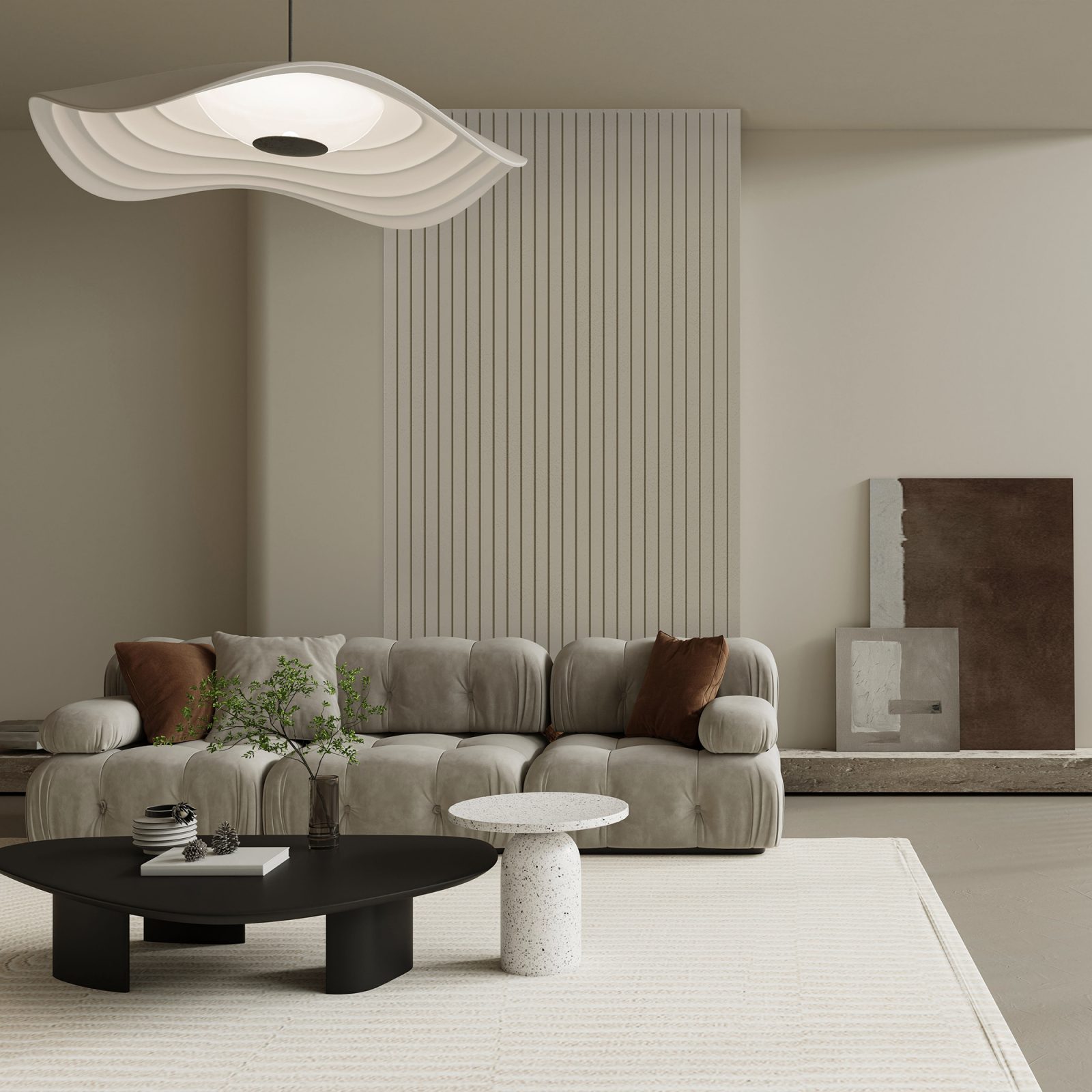 Profil stânga pentru riflaj decorativ Roca, Moonlight Grey, 270x8.7cm, Lamelio 3