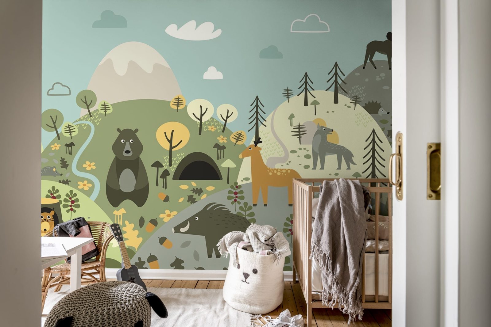Forest Wildlife, Colorful, Rebel Walls 2