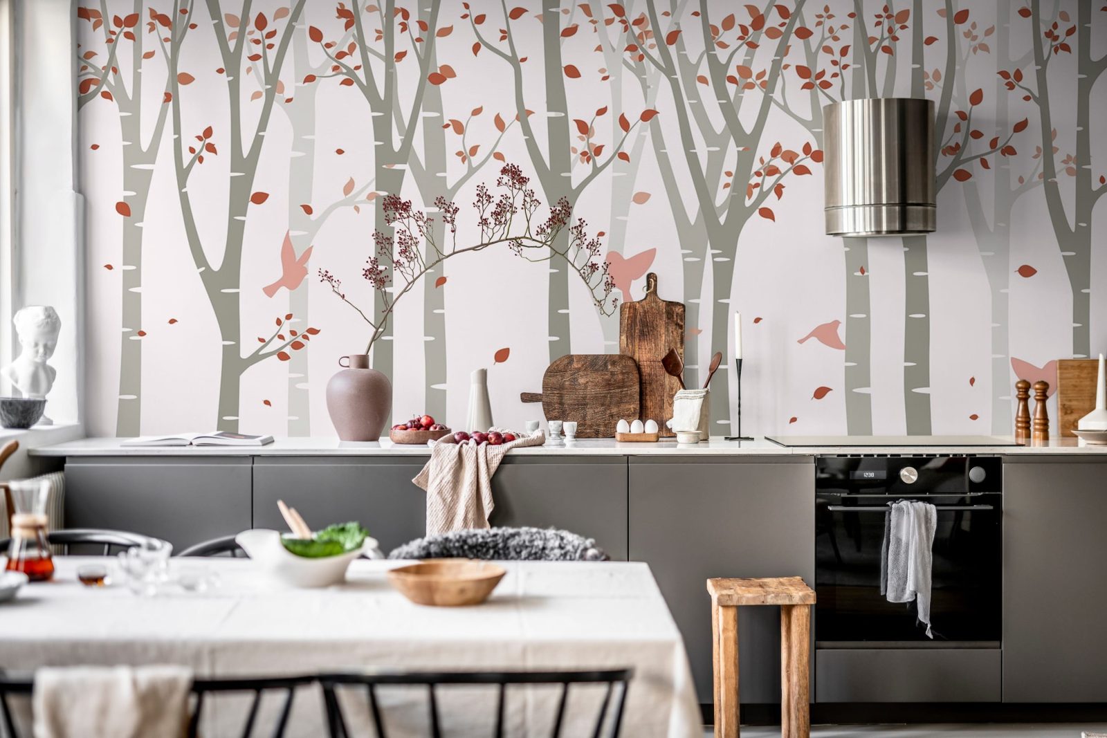 Forest Birds, Pink, Rebel Walls 3