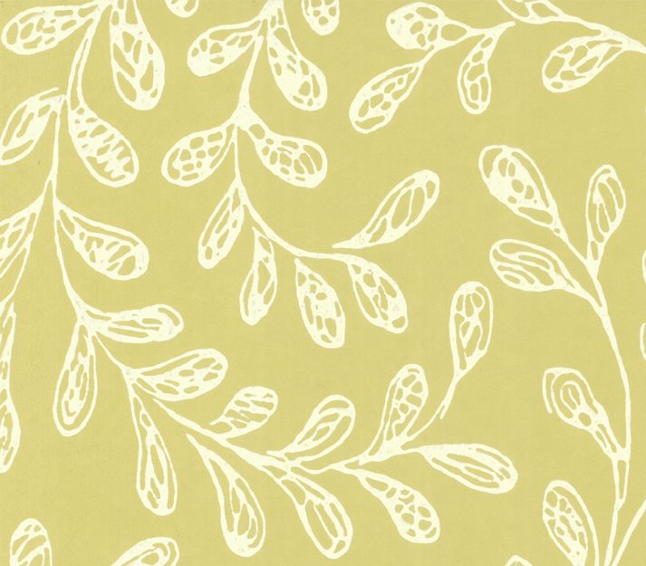 Audley, Yellow Luxury Leaf, 1838 Wallcoverings, 5.3mp / rola