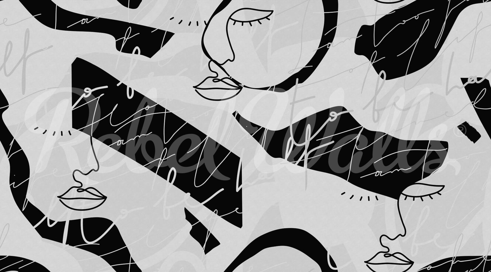 Lined Faces, Graphite, Rebel Walls