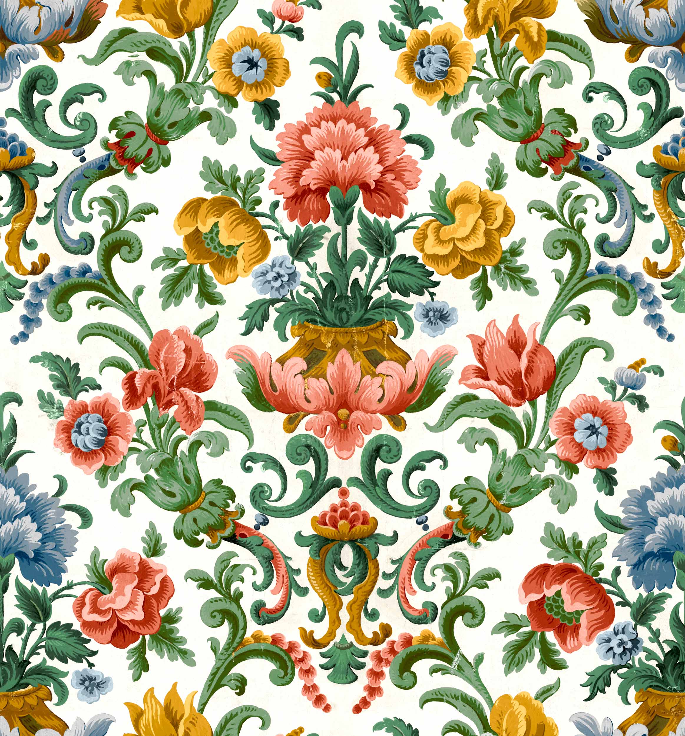 Aranjuez Damask, Coral, Coordonne, 5mp / rola
