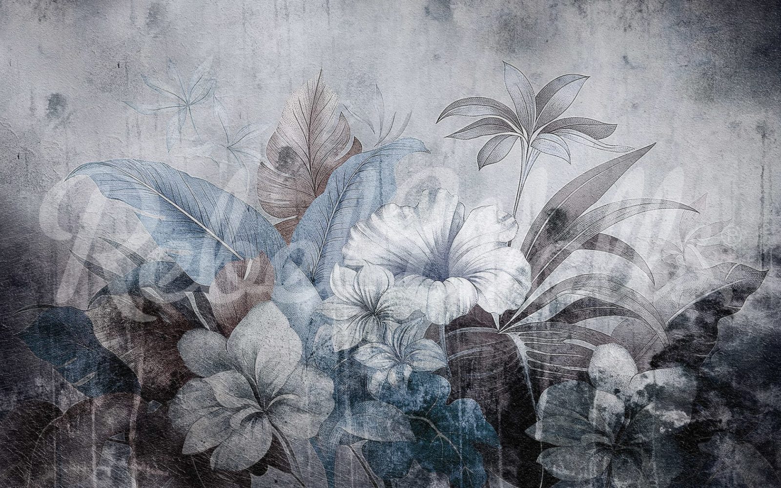 Vintage Garland, Blue, Rebel Walls