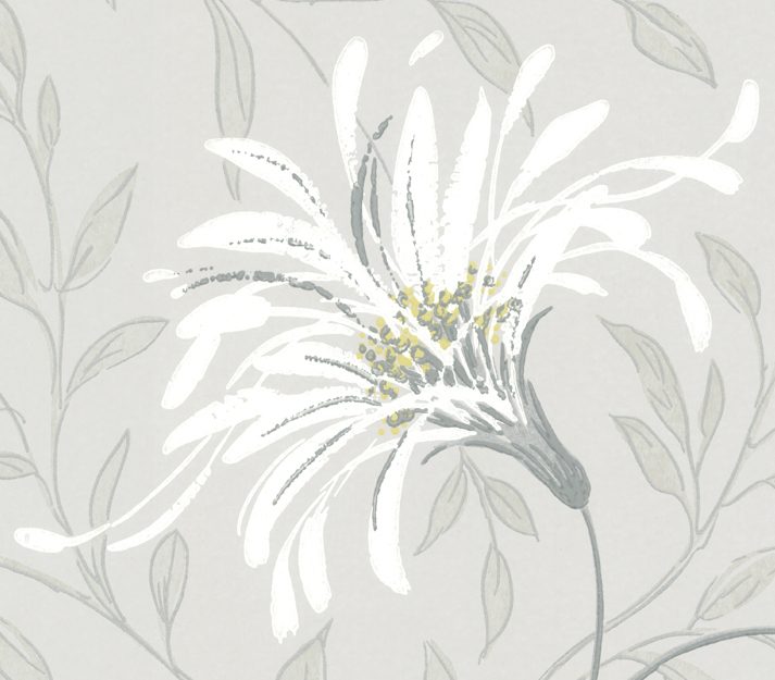 Fairhaven, Dark Grey Luxury Floral, 1838 Wallcoverings, 5.3mp / rola
