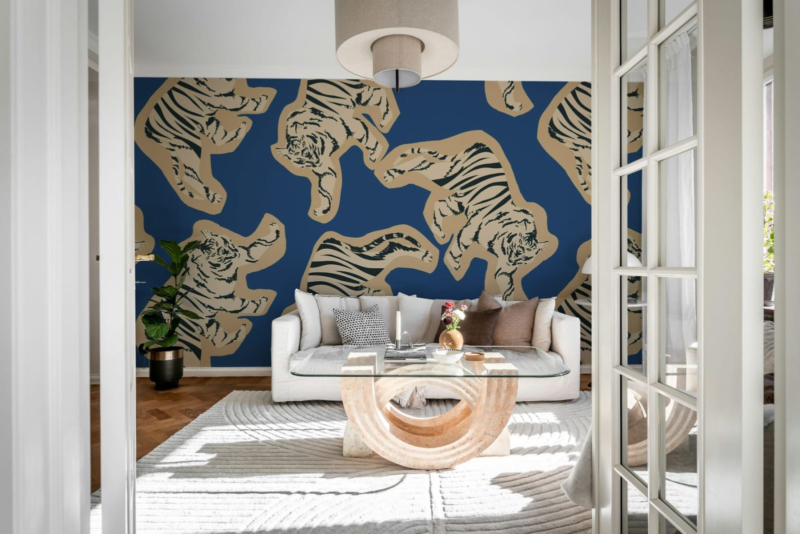 Quirky Tigers, Blue, Rebel Walls 2