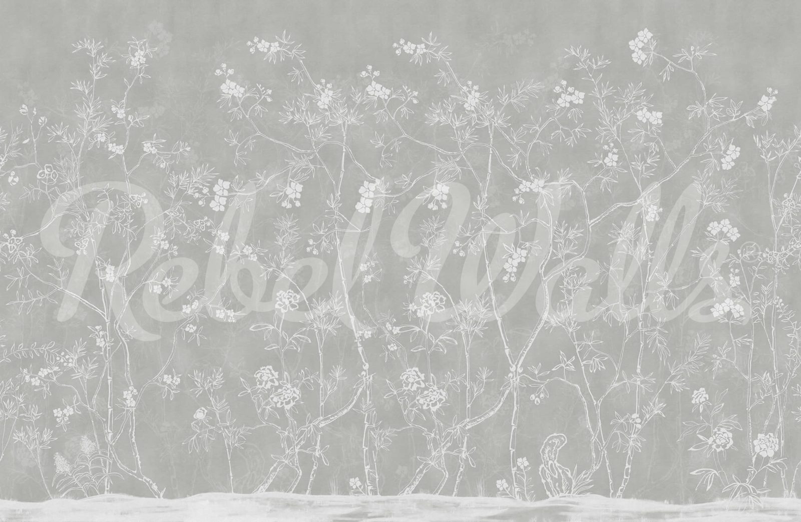 Soft Chinoiserie, Gray, Rebel Walls