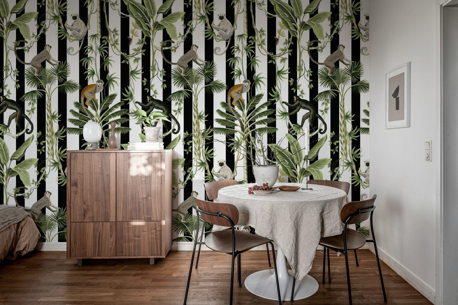 Monkey Stripes, Black, Rebel Walls 2