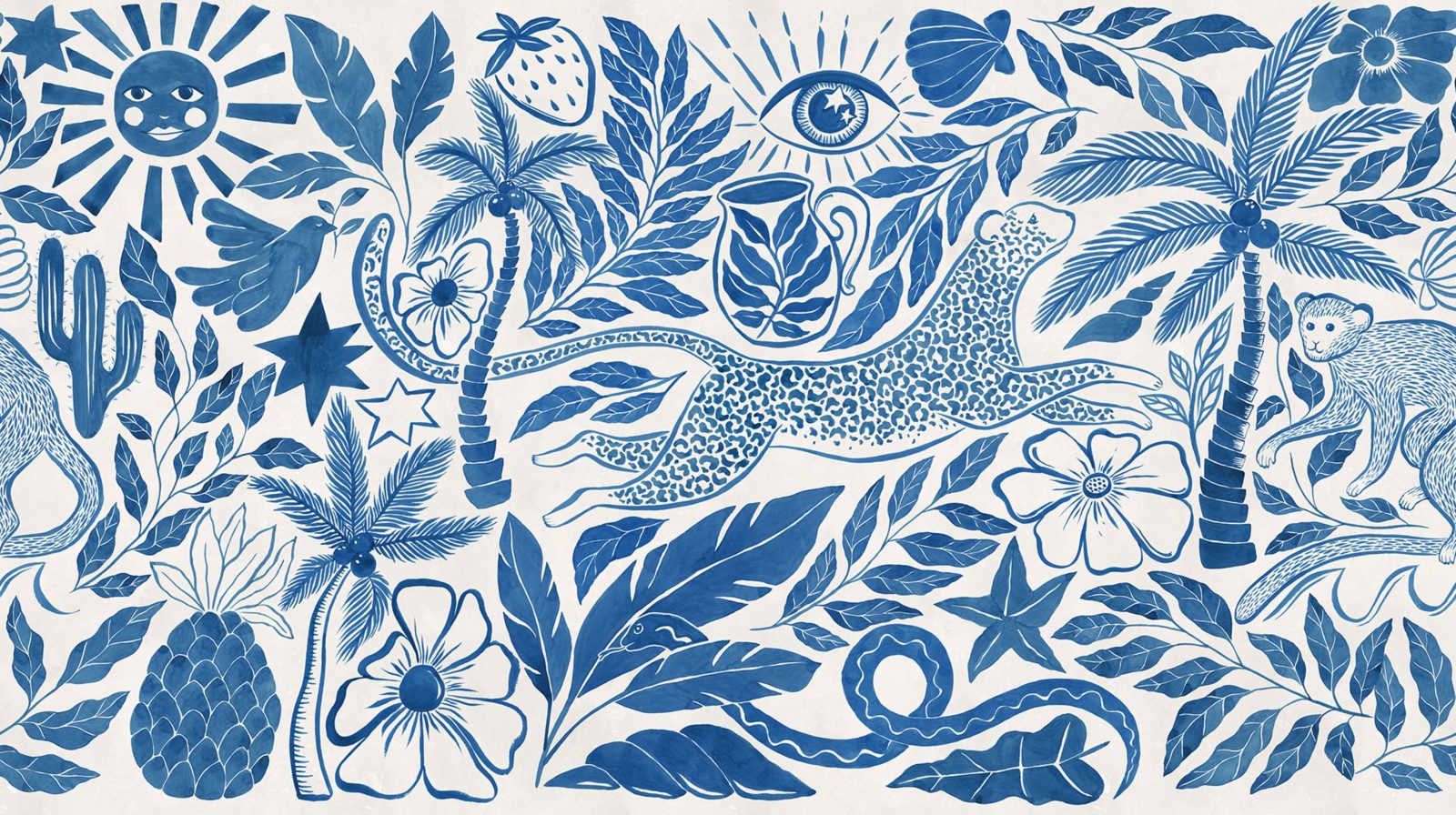 Midnight Tropics, Blue, Rebel Walls