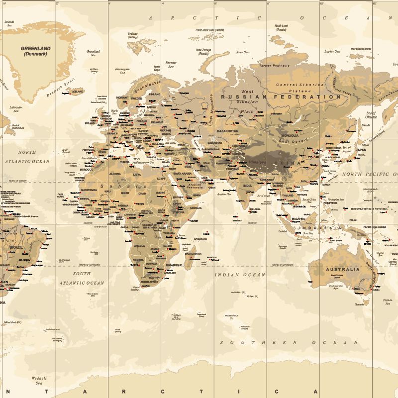 Classic Vintage Map, VLAdiLA
