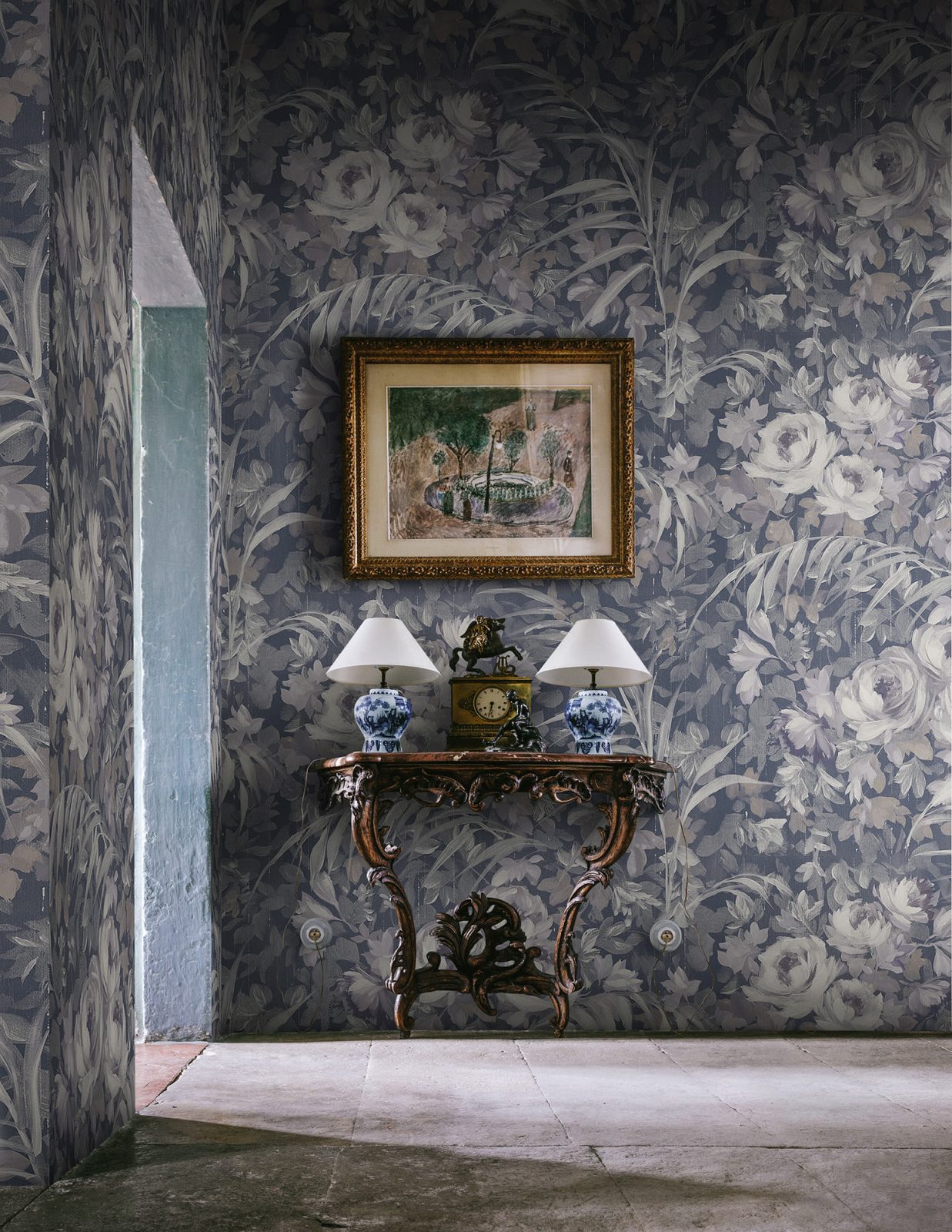 Dazzling Foliage, Blue, Rebel Walls 3