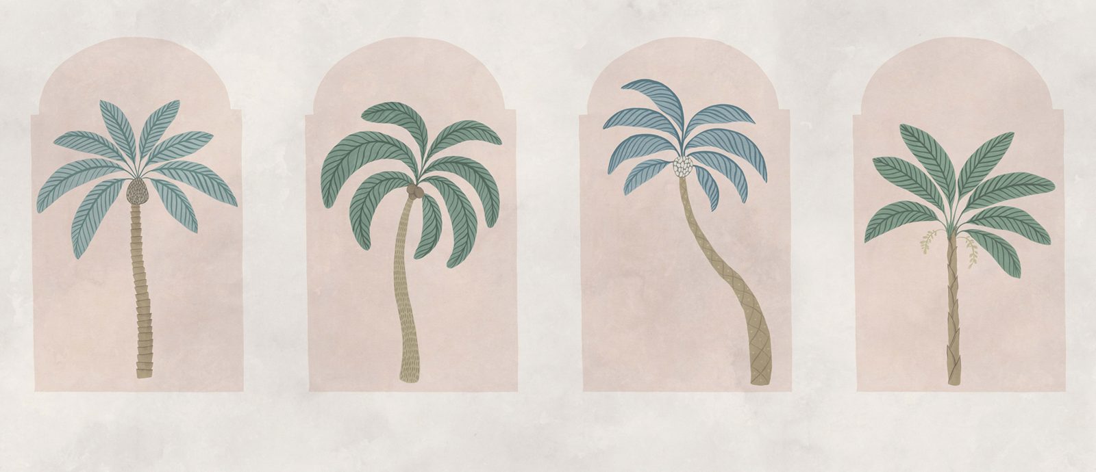 Palm Arches, Green & Pink, Rebel Walls