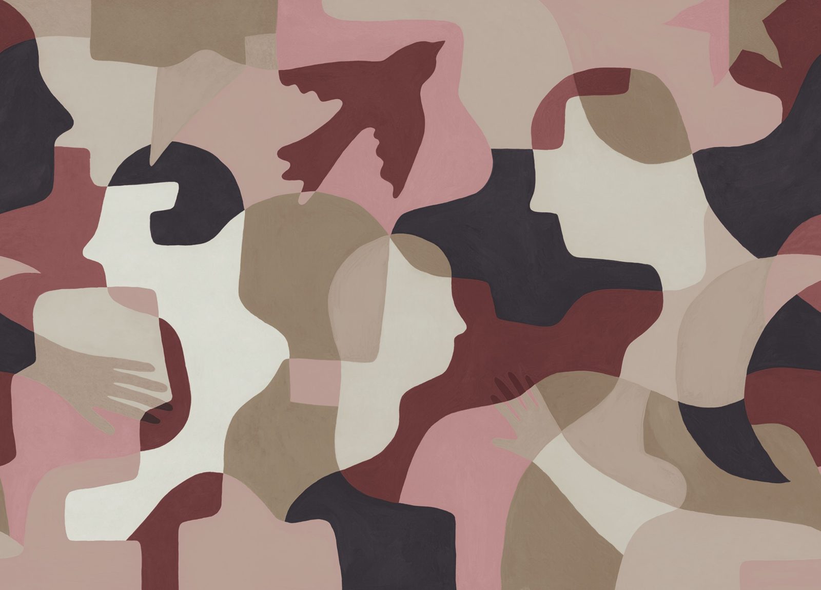 Silent Conversation, Pink & Red, Rebel Walls
