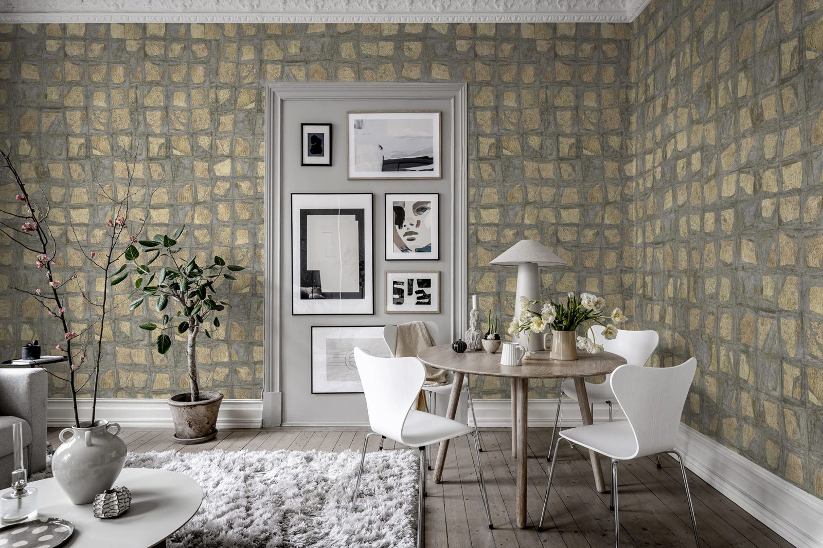 Gold Leaves, Gold, Rebel Walls 3