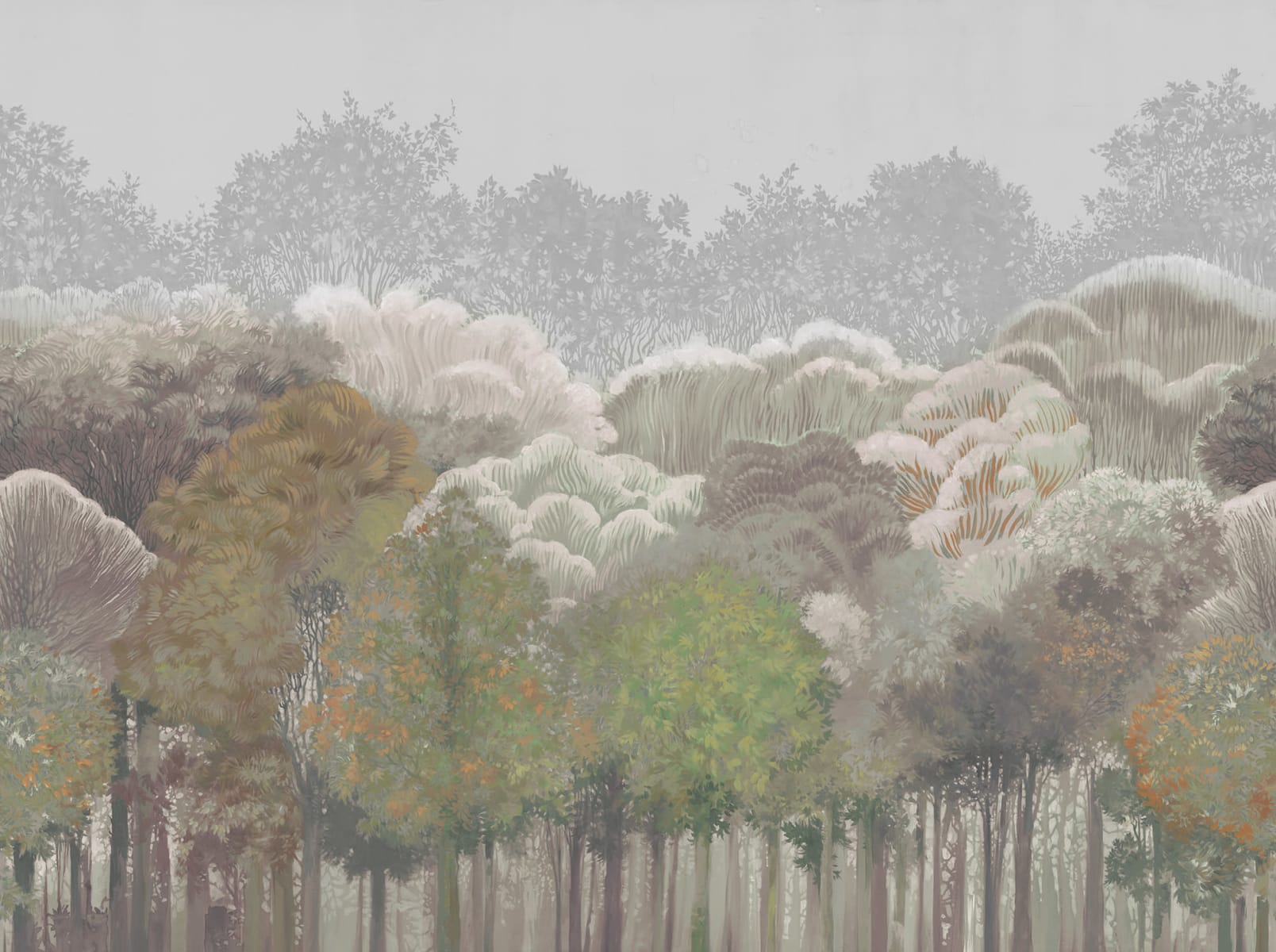 Leafy Forest, Fall, Rebel Walls