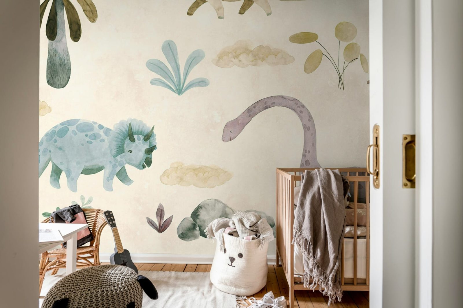Dinosaur Oasis, Pastel, Rebel Walls 3