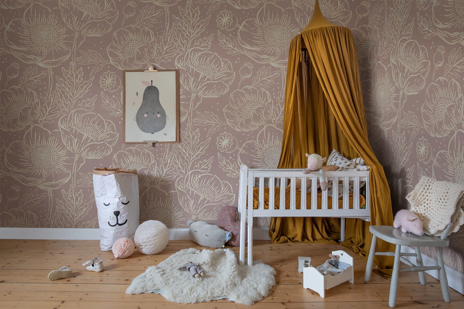 Golden Poppy, Dusty Pink, Rebel Walls 2