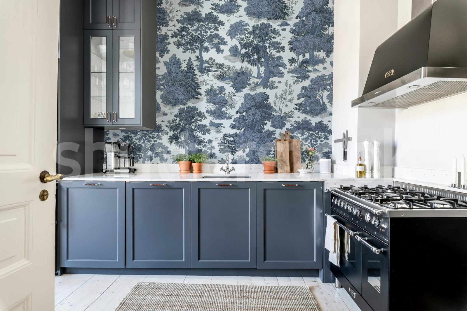 Woodland Toile, Blue, Rebel Walls 3