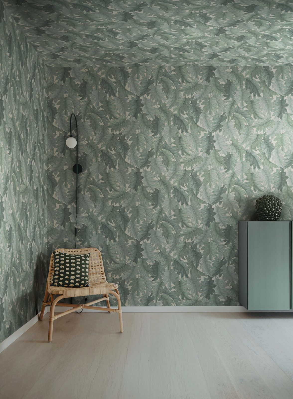 Swirling Fern, Teal, Rebel Walls 2