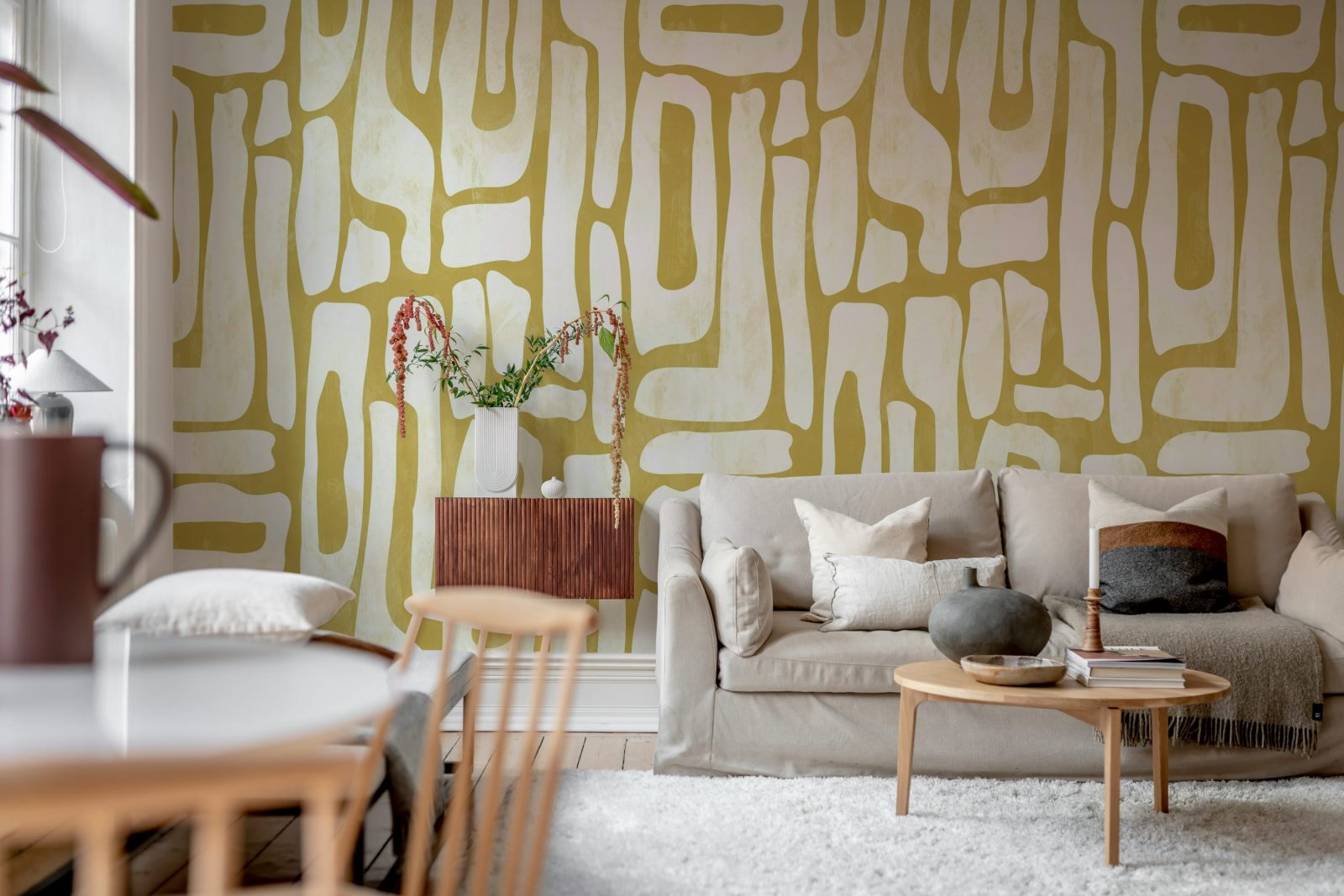 Aesthetic Shapes, Yellow, Rebel Walls 2