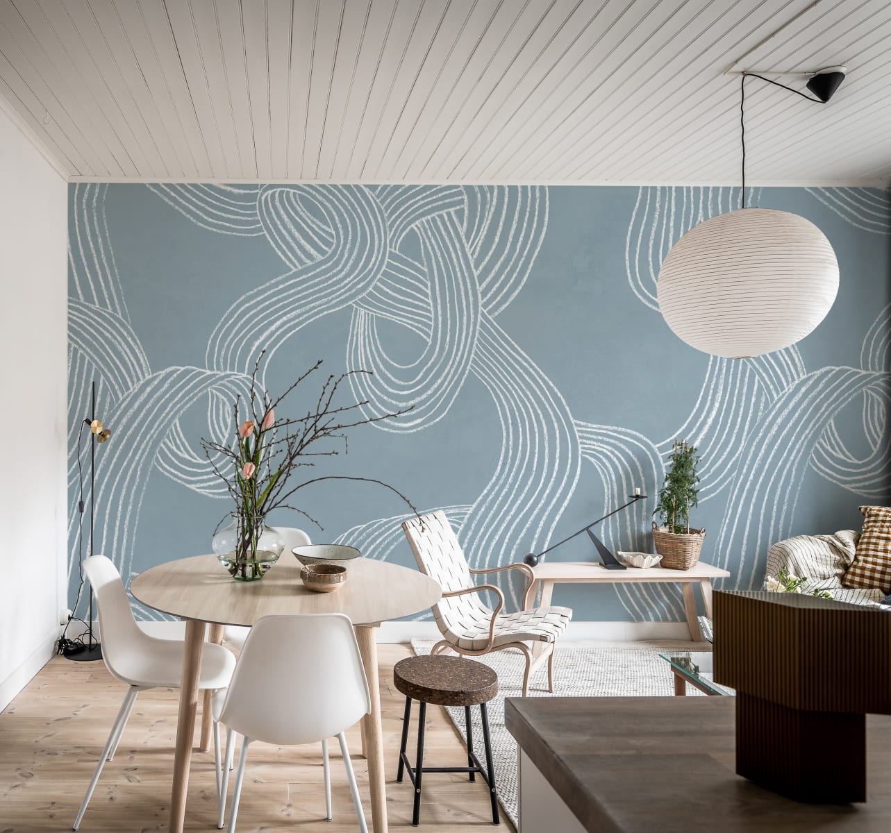Stripes Repeatable, Blue, Rebel Walls 2