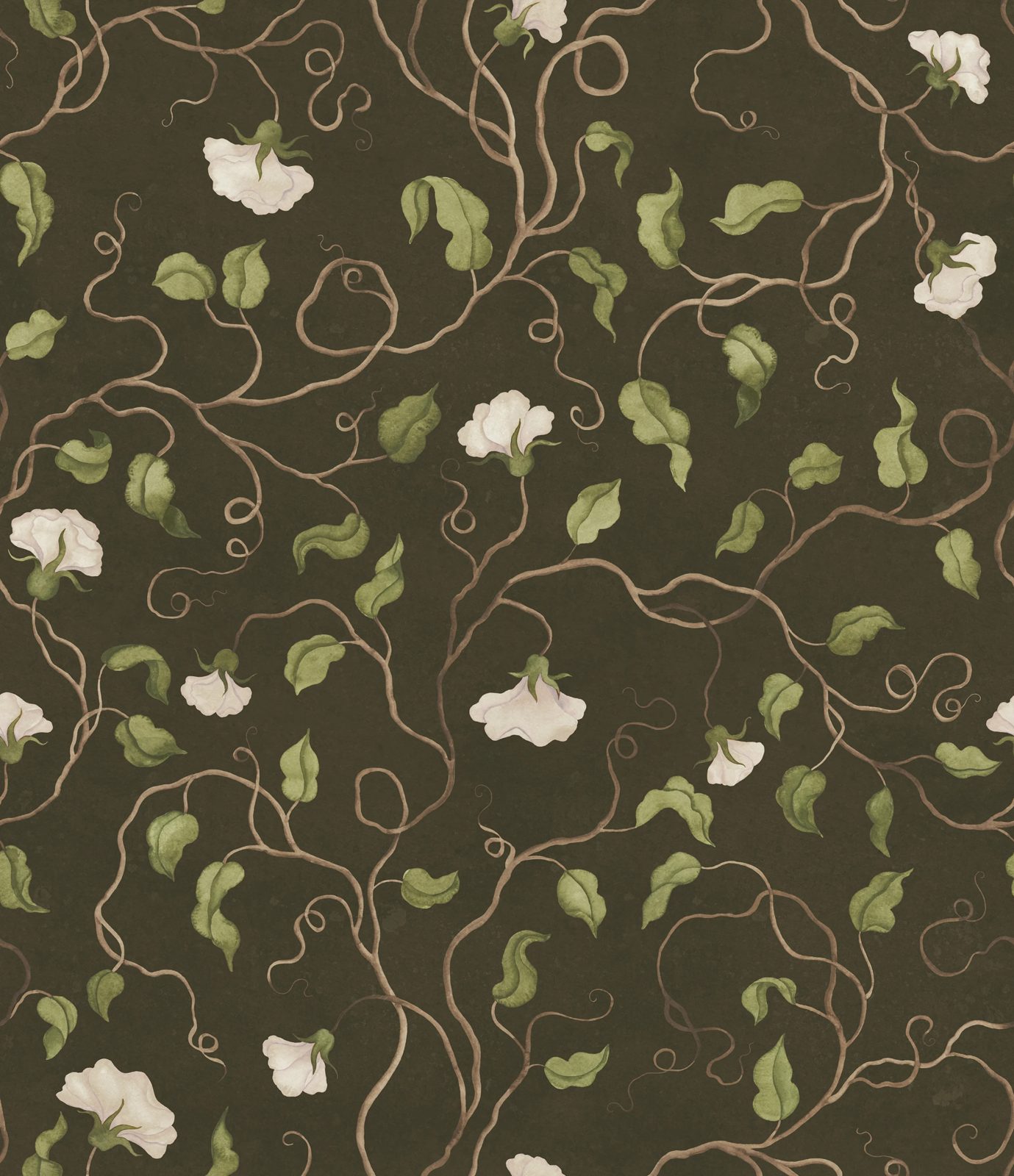 Soft Vines, Dark Green, Rebel Walls