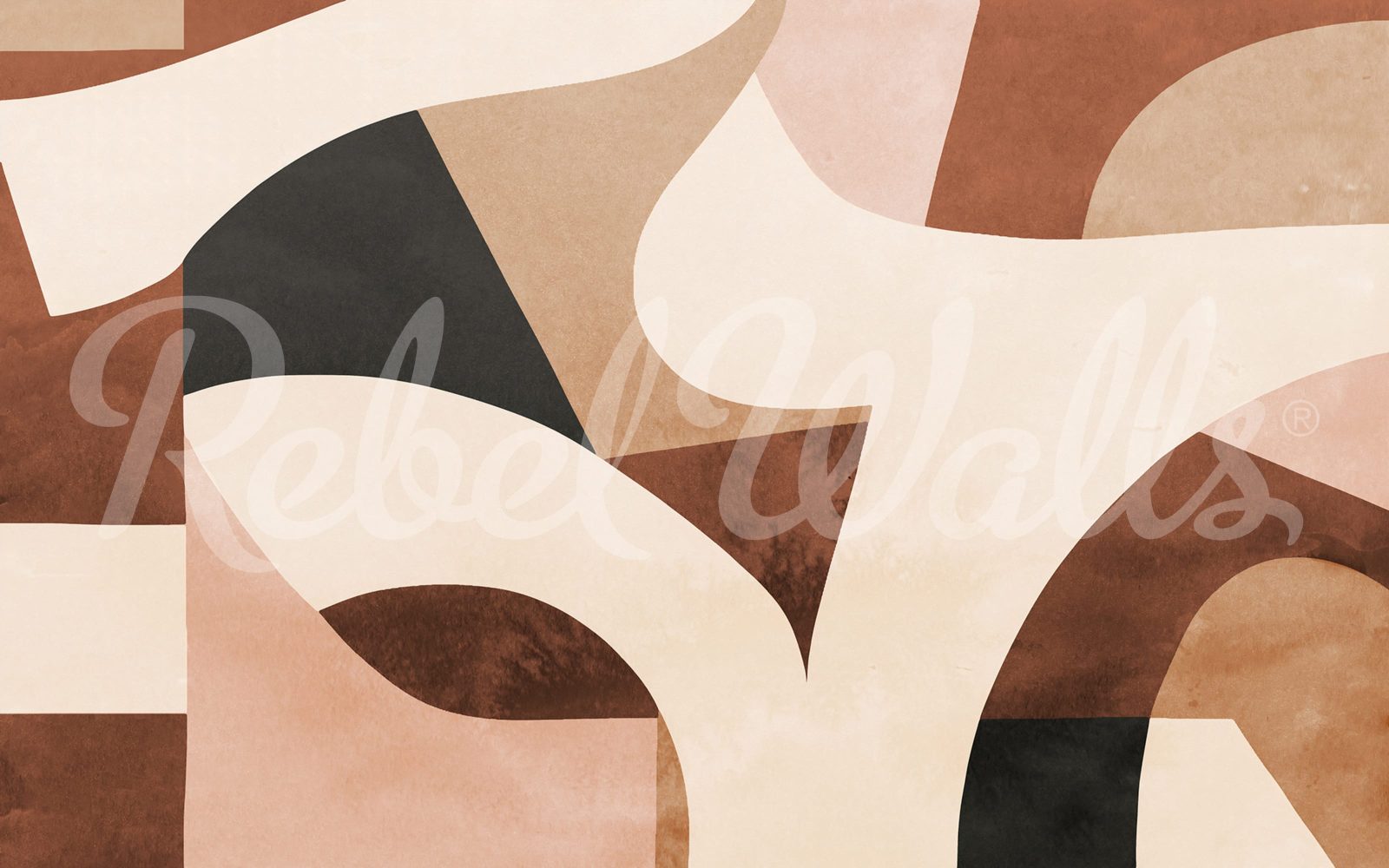 Abstract Curves, Brown, Rebel Walls
