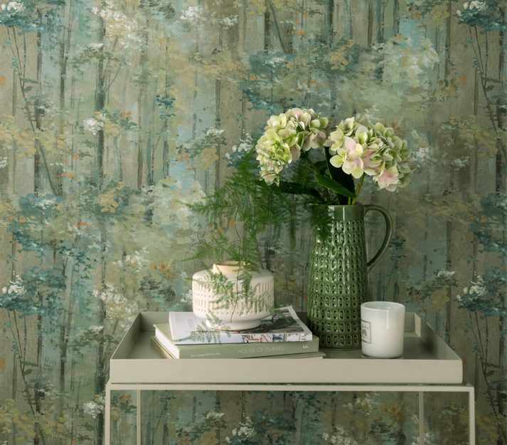 Glade, Moss Green Luxury Tree, 1838 Wallcoverings, 5.3mp / rola 2