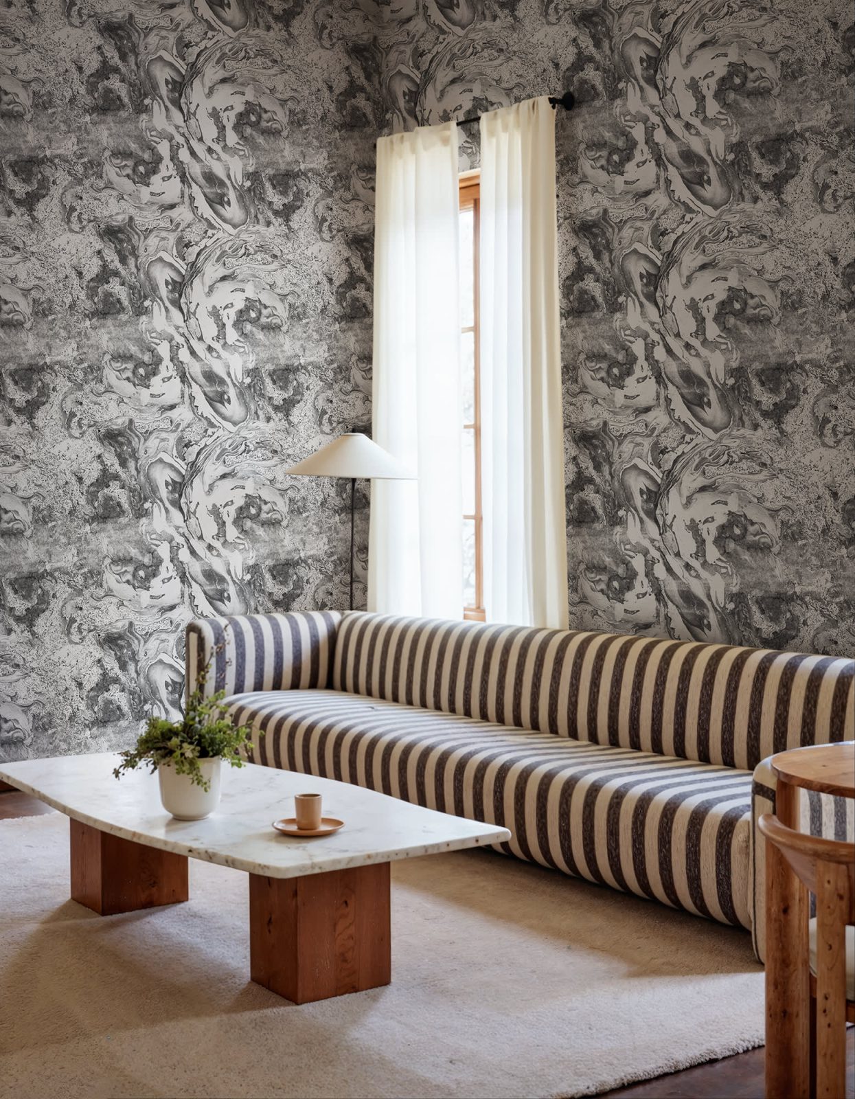 Marble Flow, Black, Rebel Walls 3