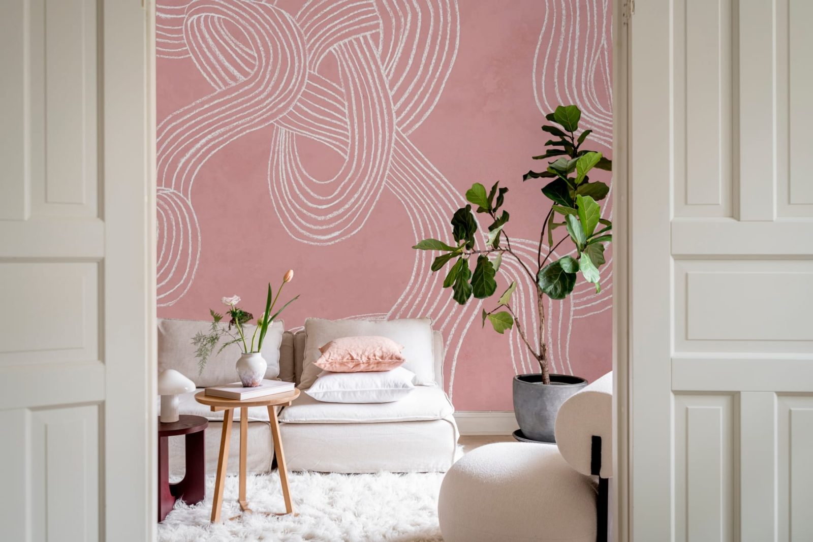 Stripes Repeatable, Pink, Rebel Walls 2