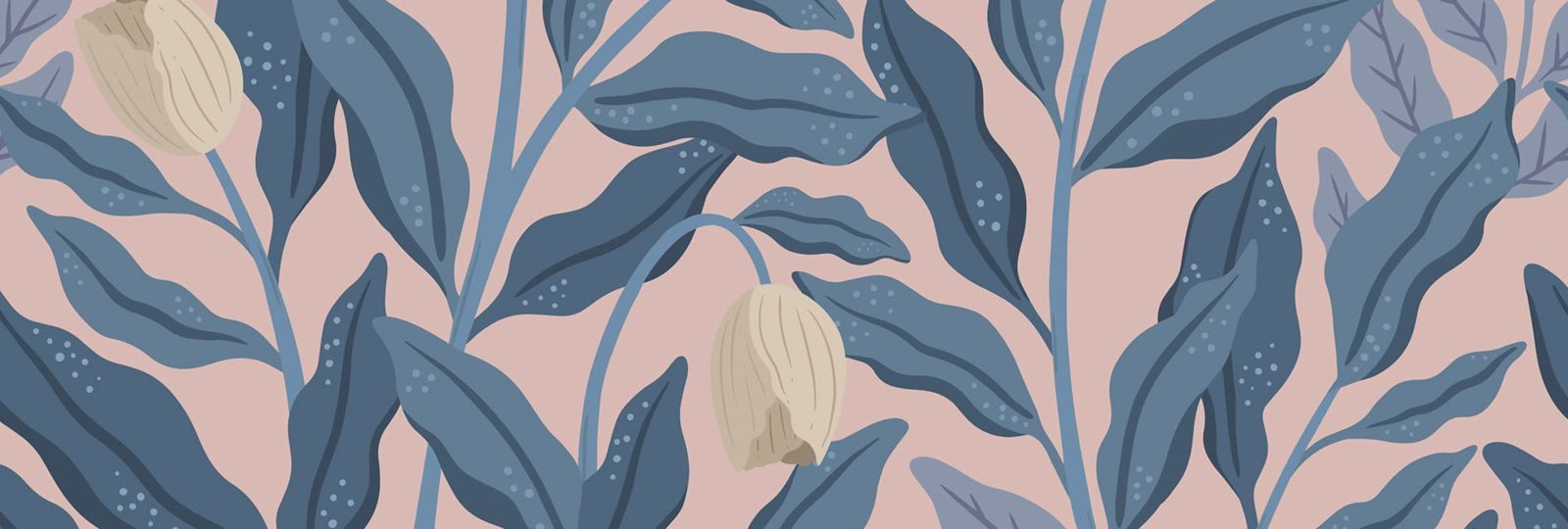 Cool Flora, Pink & Blue, Rebel Walls