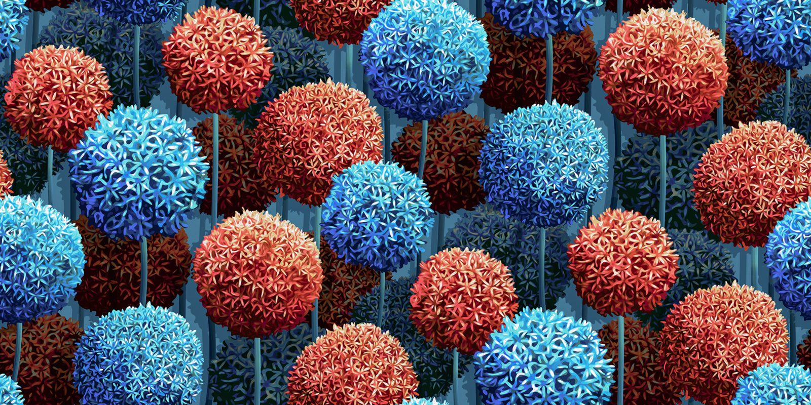 Elysian Flowers, Blue, Rebel Walls