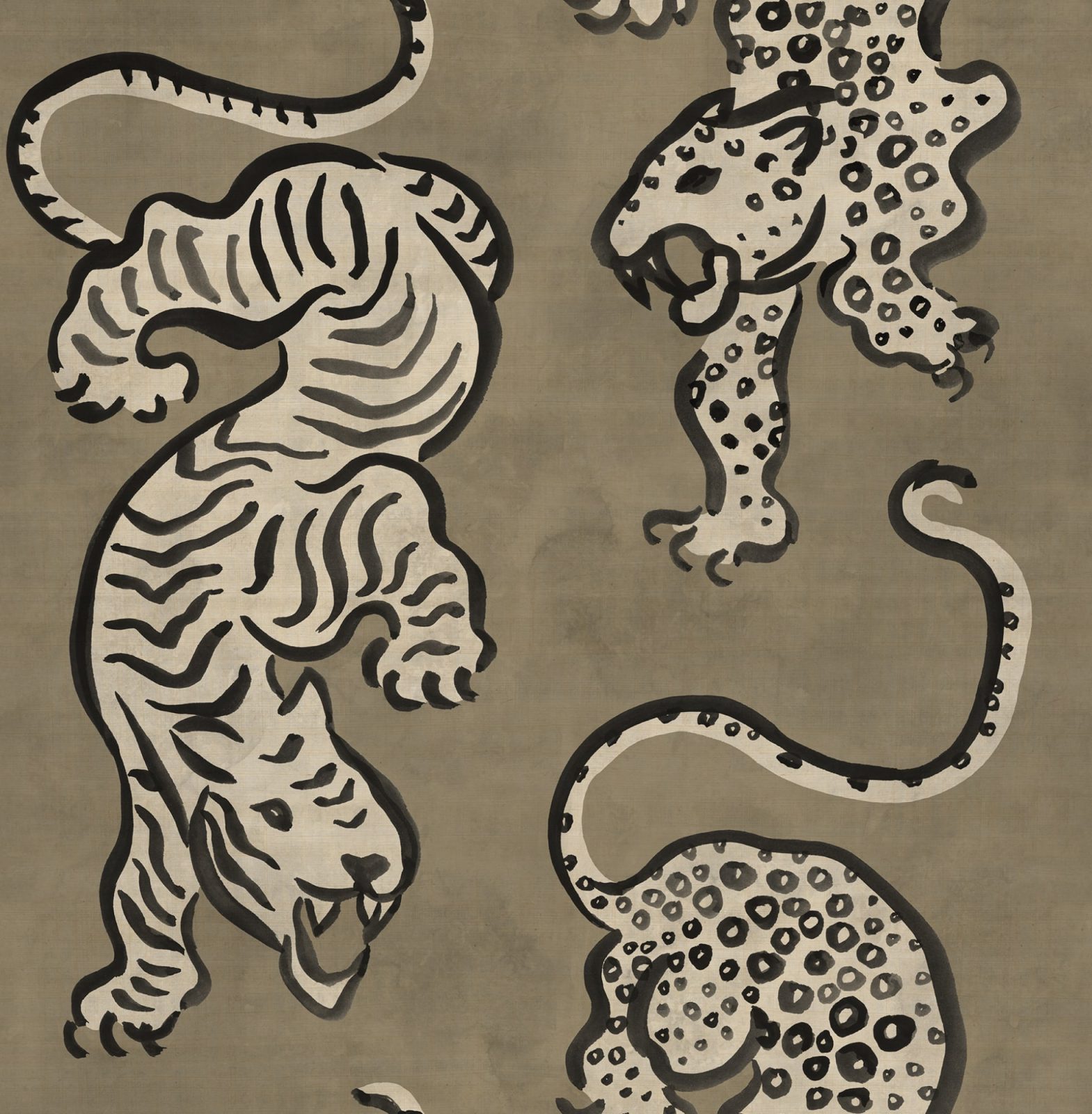 Ink Tiger, Brown, Rebel Walls