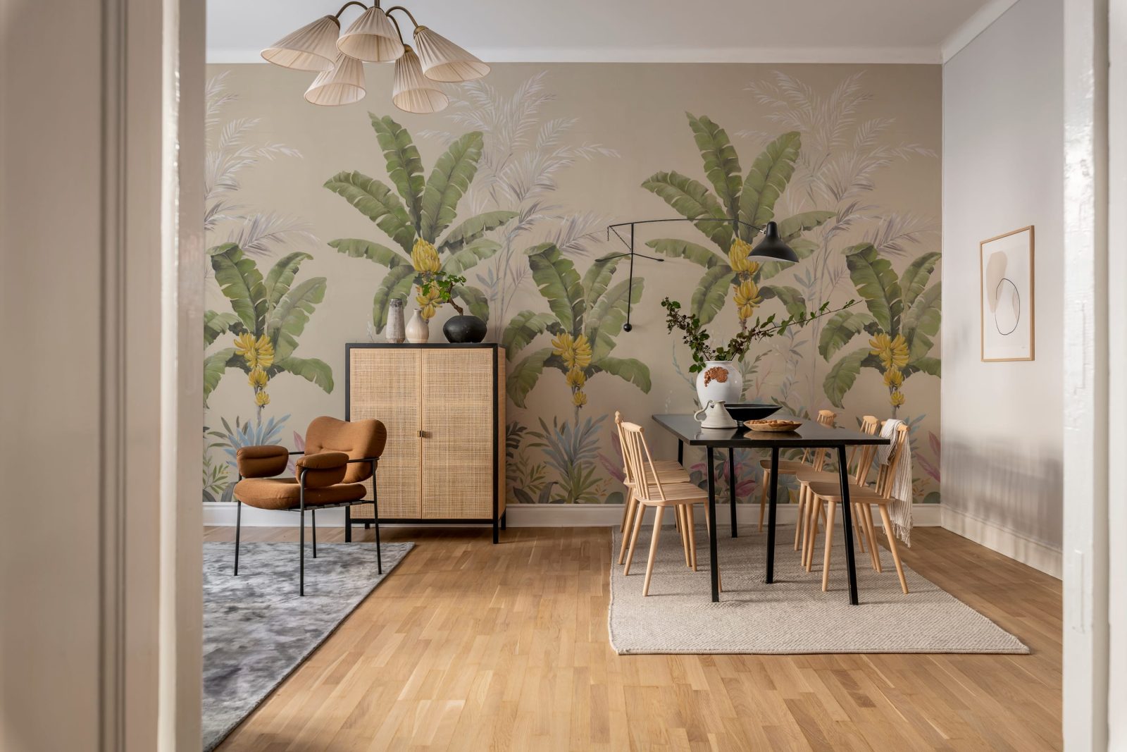 Banana Tree Jungle, Beige, Rebel Walls 2