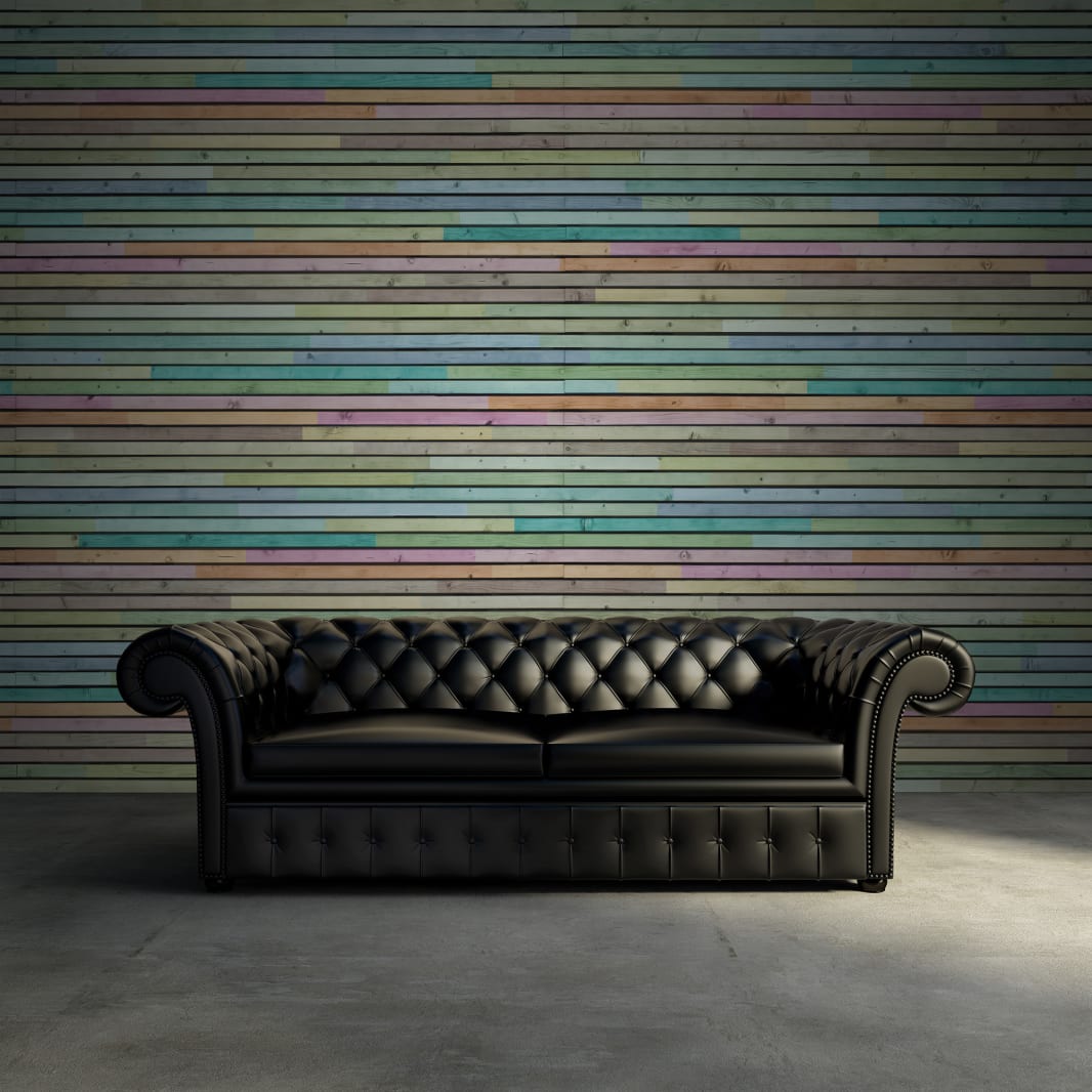 Wooden Slats, Colourful, Rebel Walls 3