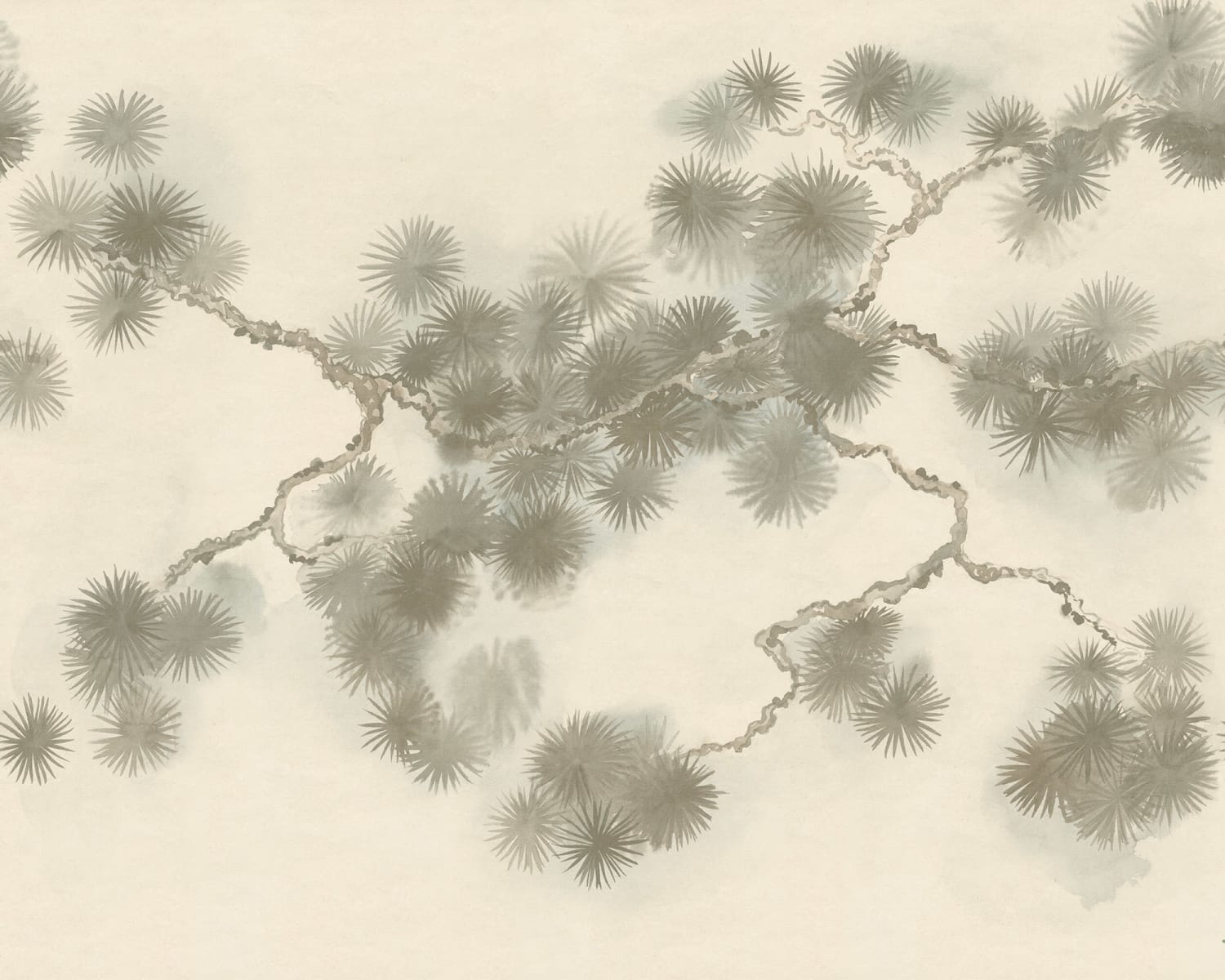 Pine Branch, Beige, Rebel Walls