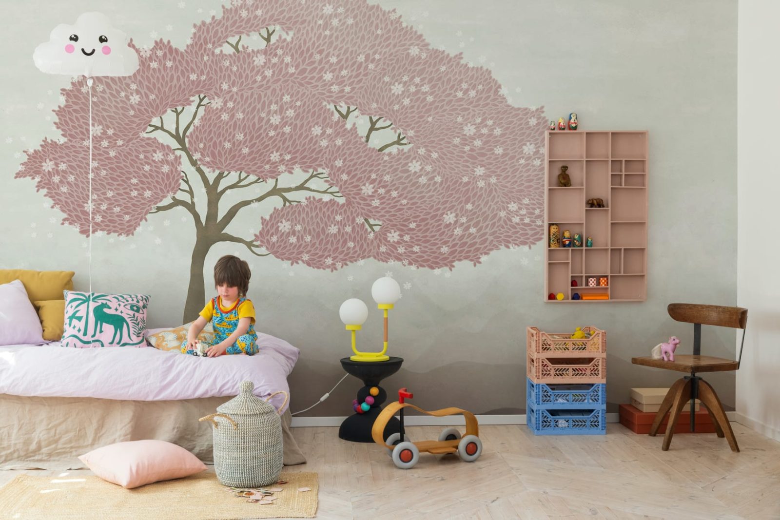 Windy Tree, Pink, Rebel Walls 3