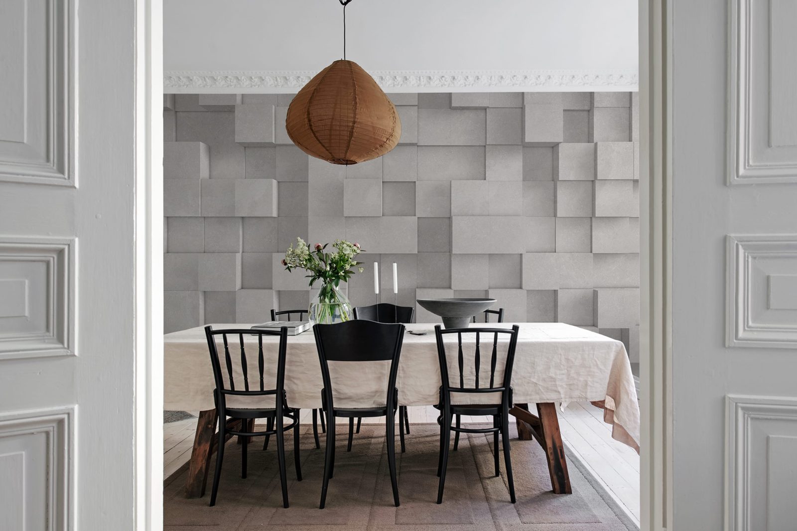 3D Boxes, Gray, Rebel Walls 2